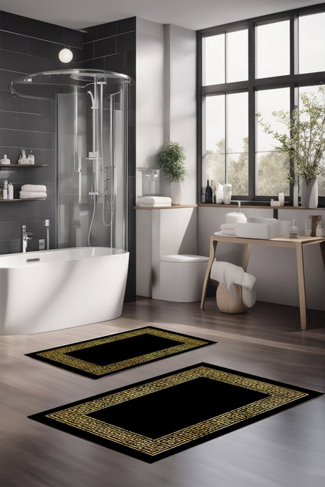 Mijölnir Juego de alfombrillas de baño CT-5007 de 2 piezas Multicolor Mijölnir Juego de alfombrillas de baño CT-5007 de 2 piezas Multicolor
